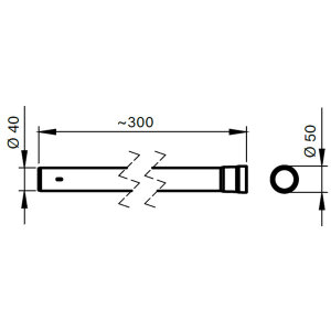 allaway Rohr 0,3 m PVC &Oslash; 44 mm - PPR 03