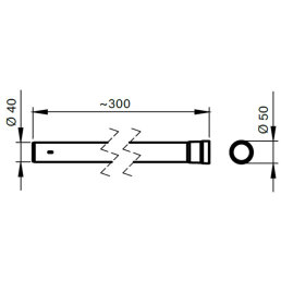 allaway Rohr 0,3 m PVC Ø 44 mm - PPR 03