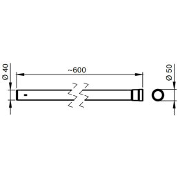 allaway Rohr 0,6 m PVC Ø 44 mm - PPR 06