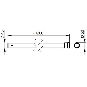 allaway Rohr 1,2 m PVC &Oslash; 44 mm