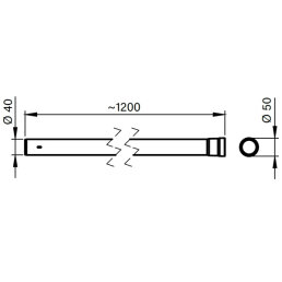 allaway Rohr 1,2 m PVC Ø 44 mm