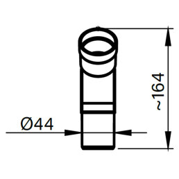allaway 45° Bogen Ø 44 mm