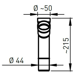 allaway 45° Abzweig Ø 44 mm