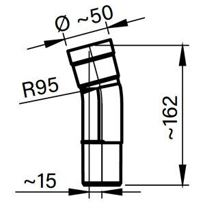 allaway 15&deg; Bogen &Oslash; 44 mm