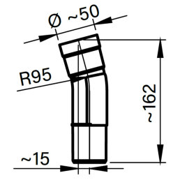 allaway 15° Bogen Ø 44 mm