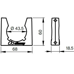 allaway Rohrclip-Set 3 Stk. - Ø 44 mm