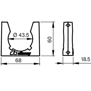 allaway Rohrclips 25 Stk. - Ø 44 mm