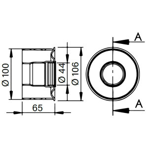 allaway Adaptermuffe 44/100 mm