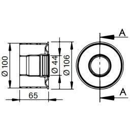 allaway Adaptermuffe 44/100 mm