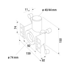 allaway Montagesockel inkl. Putzdeckel für Serie OPTIMA (ehemals PREMIUM)